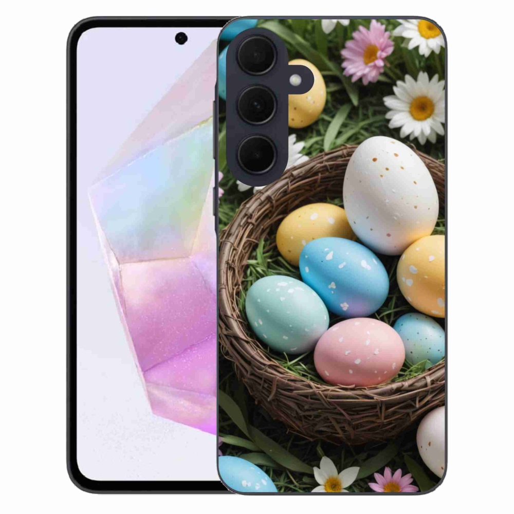 Gelový kryt mmCase na Samsung Galaxy A35 5G - velikonoční vajíčka 2