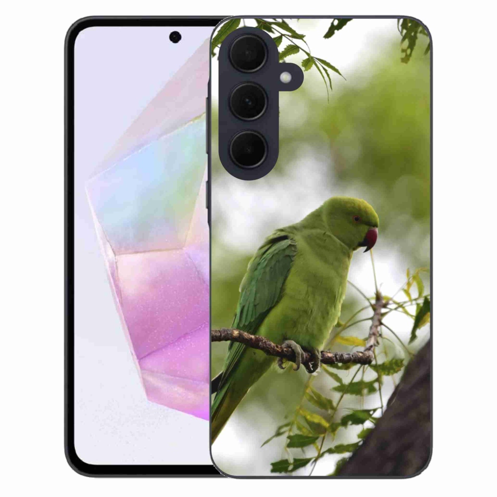 Gelový kryt mmCase na Samsung Galaxy A35 5G - zelený papoušek