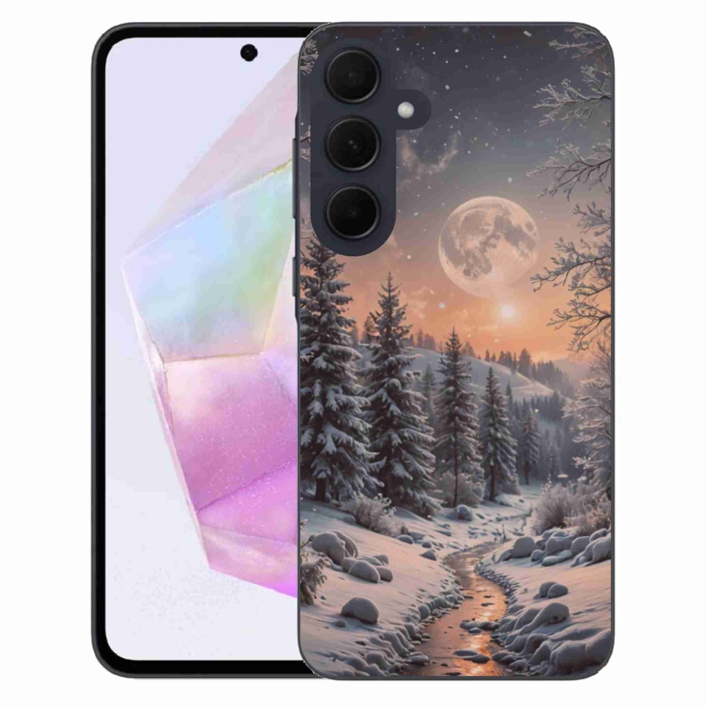 Gelový kryt mmCase na Samsung Galaxy A35 5G - zimní krajina 2