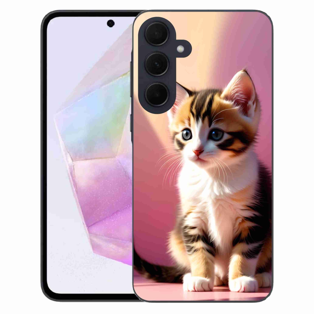 Gelový kryt mmCase na Samsung Galaxy A35 5G - zvědavé kotě 2