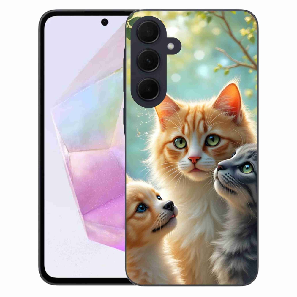 Gelový kryt mmCase na Samsung Galaxy A35 5G - zvířecí přátelství 2