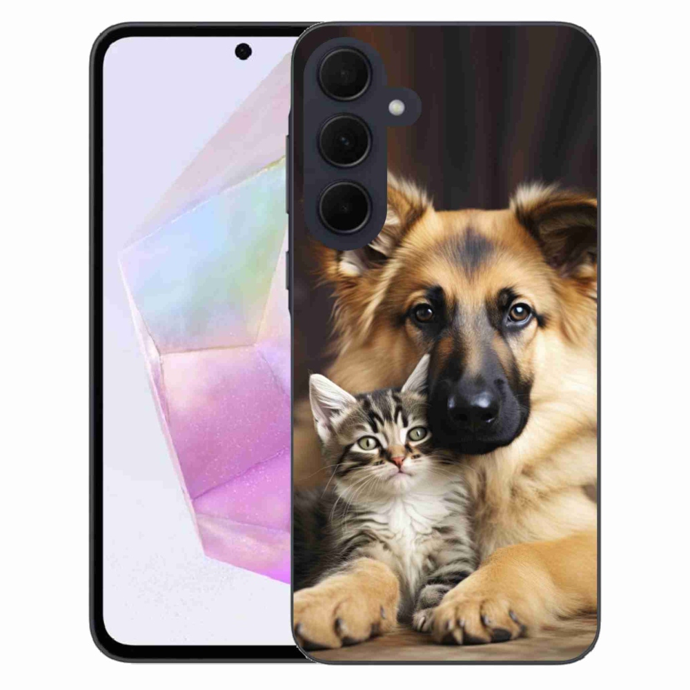 Gelový kryt mmCase na Samsung Galaxy A35 5G - zvířecí přátelství