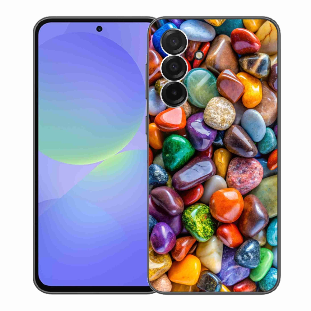 Gelový kryt mmCase na Samsung Galaxy A36 5G - barevné kamínky