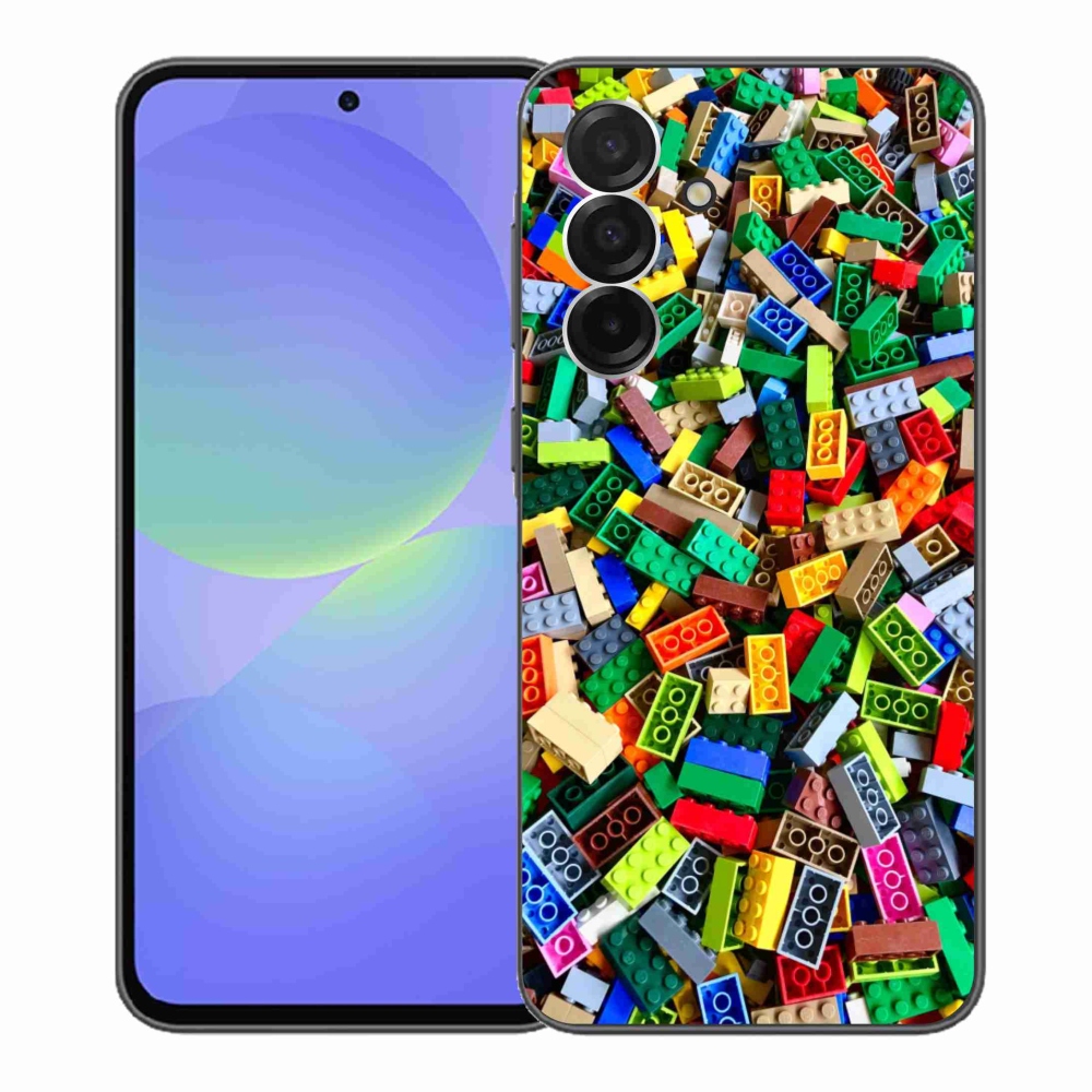 Gelový kryt mmCase na Samsung Galaxy A36 5G - barevné stavební kostky