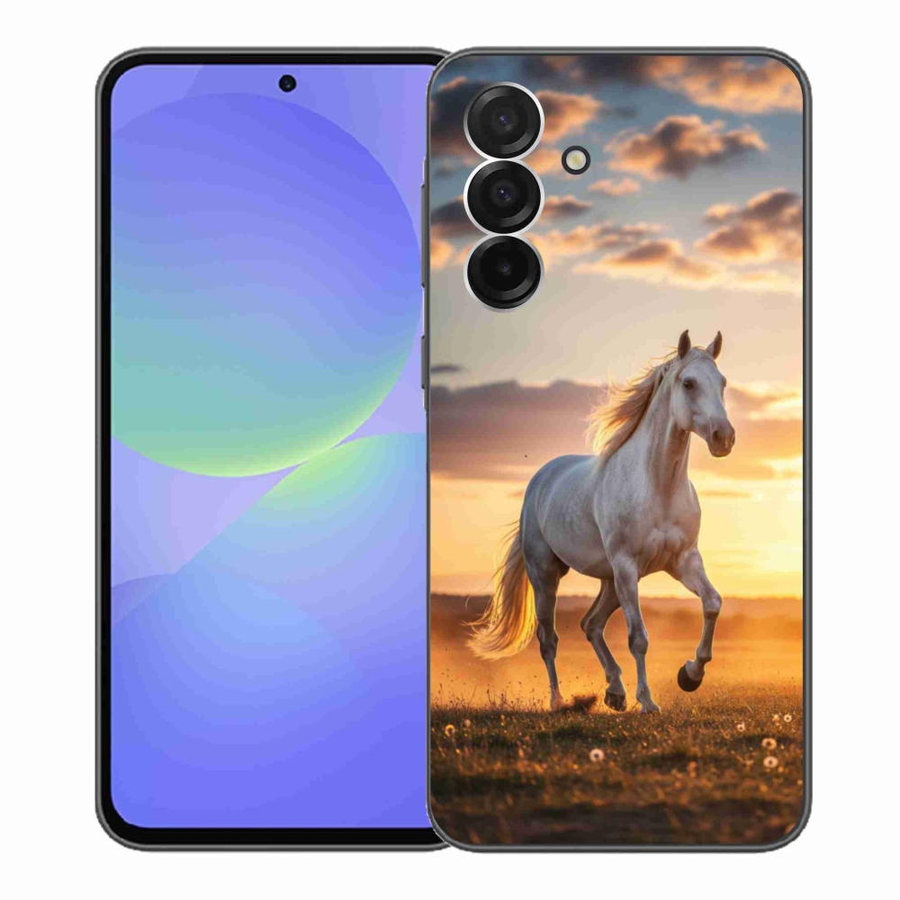 Gelový kryt mmCase na Samsung Galaxy A36 5G - běžící bílý kůň 2
