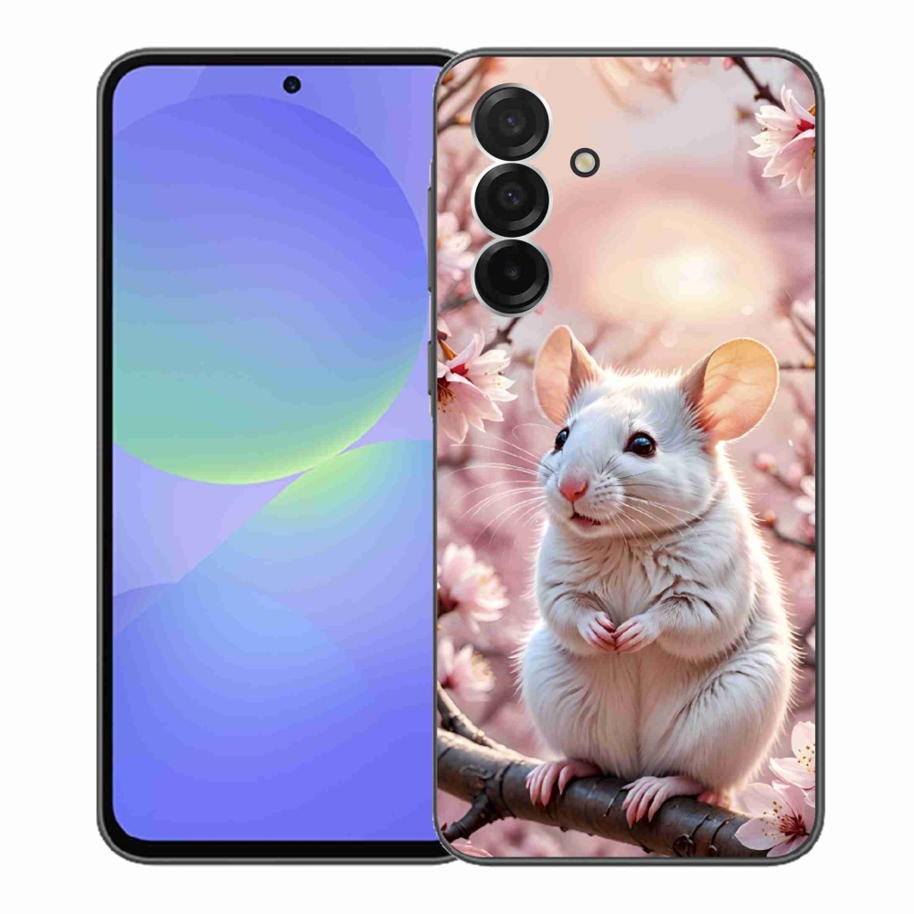 Gelový kryt mmCase na Samsung Galaxy A36 5G - bílá myš na větvi