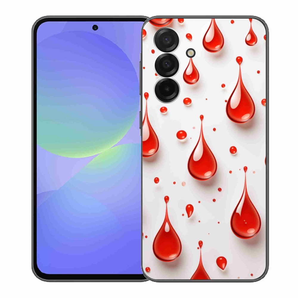Gelový kryt mmCase na Samsung Galaxy A36 5G - červené kapky