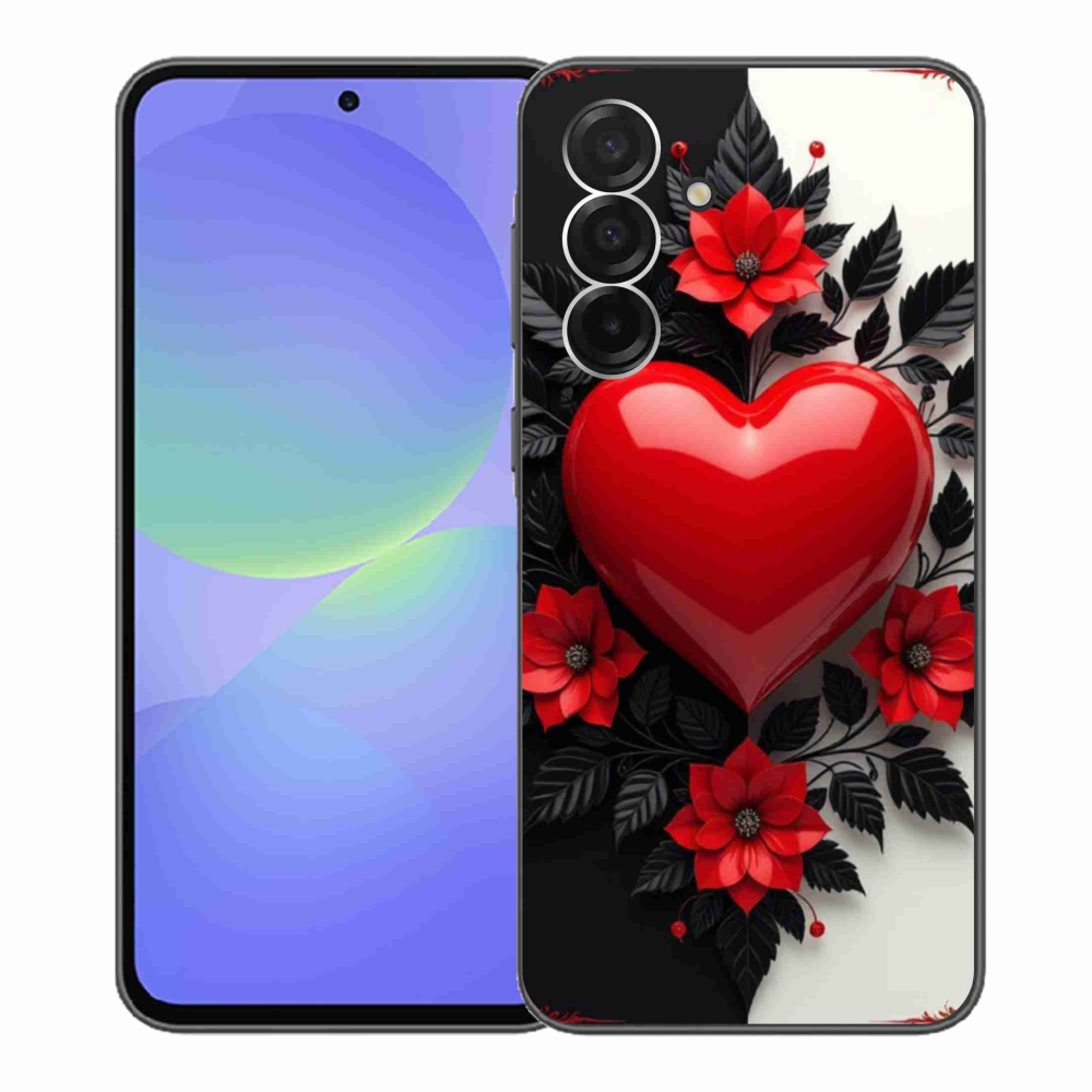 Gelový kryt mmCase na Samsung Galaxy A36 5G - červené srdce