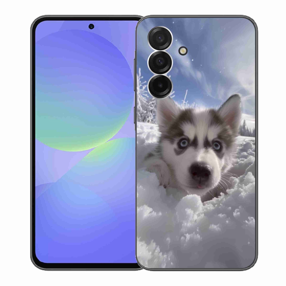 Gelový kryt mmCase na Samsung Galaxy A36 5G - husky ve sněhu
