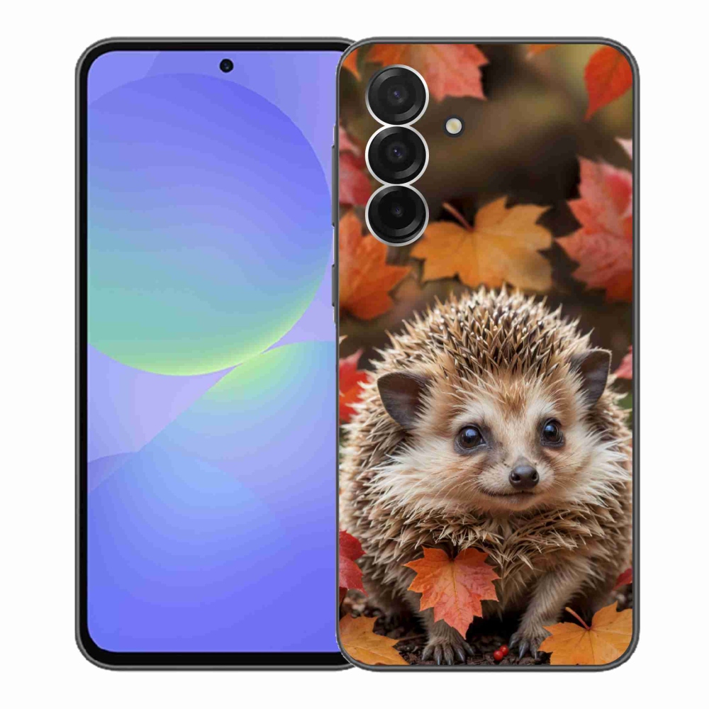 Gelový kryt mmCase na Samsung Galaxy A36 5G - ježek v listí