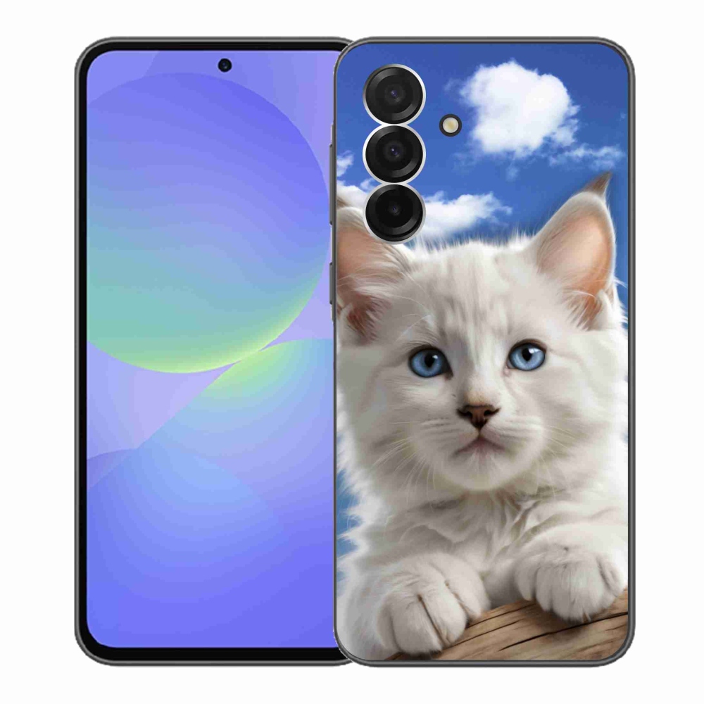 Gelový kryt mmCase na Samsung Galaxy A36 5G - kotě a oblaka