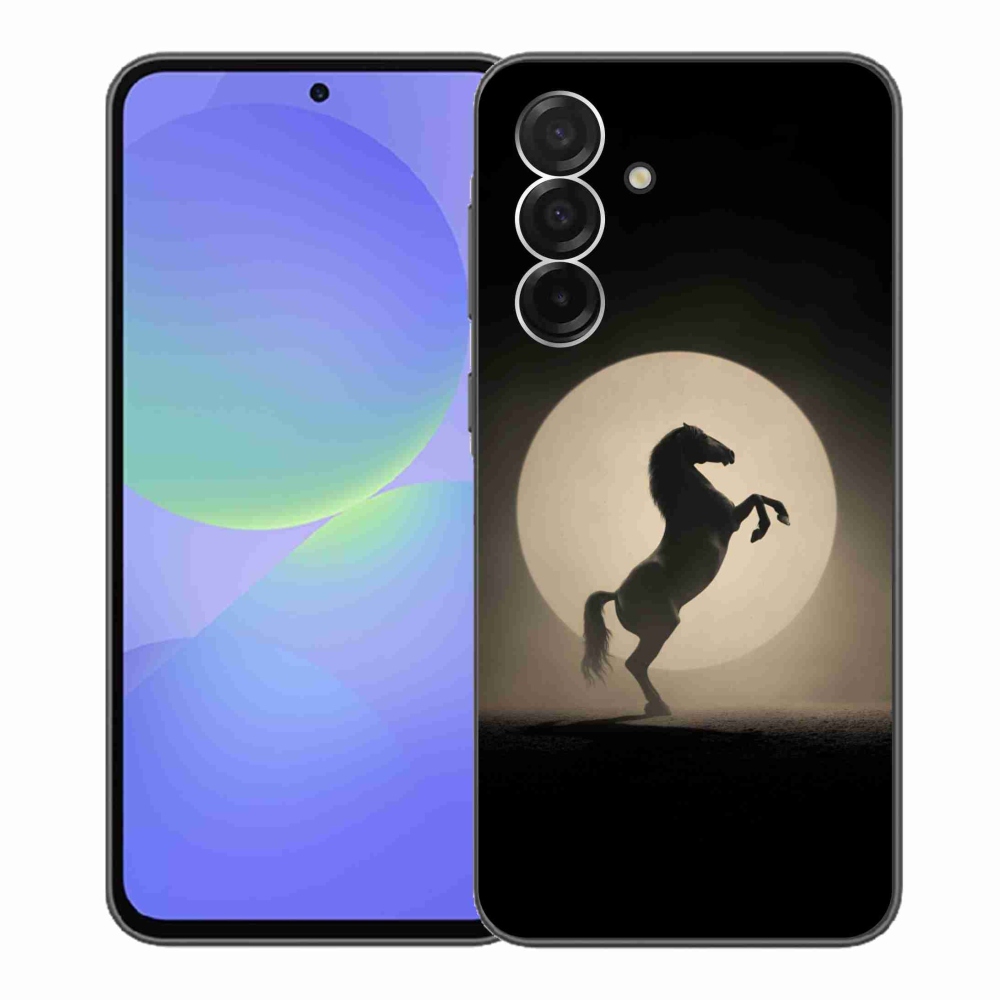 Gelový kryt mmCase na Samsung Galaxy A36 5G - kůň v siluetě