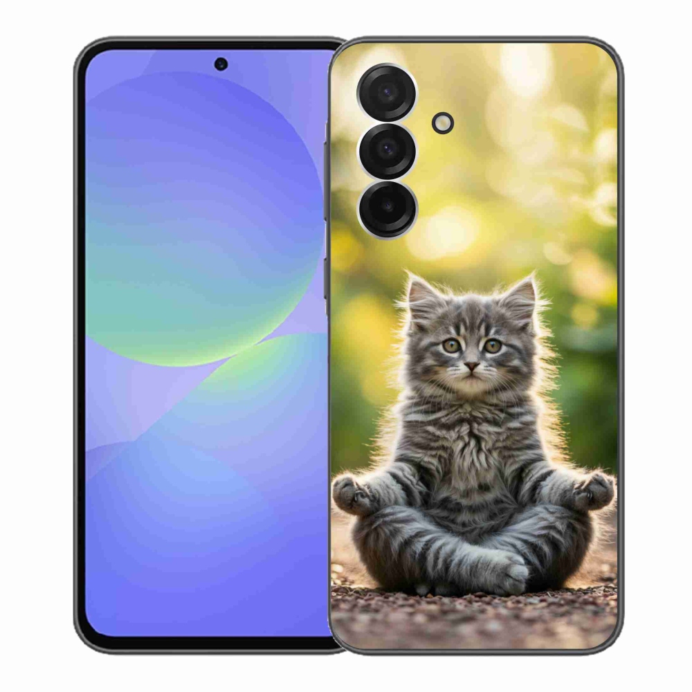 Gelový kryt mmCase na Samsung Galaxy A36 5G - meditující kotě