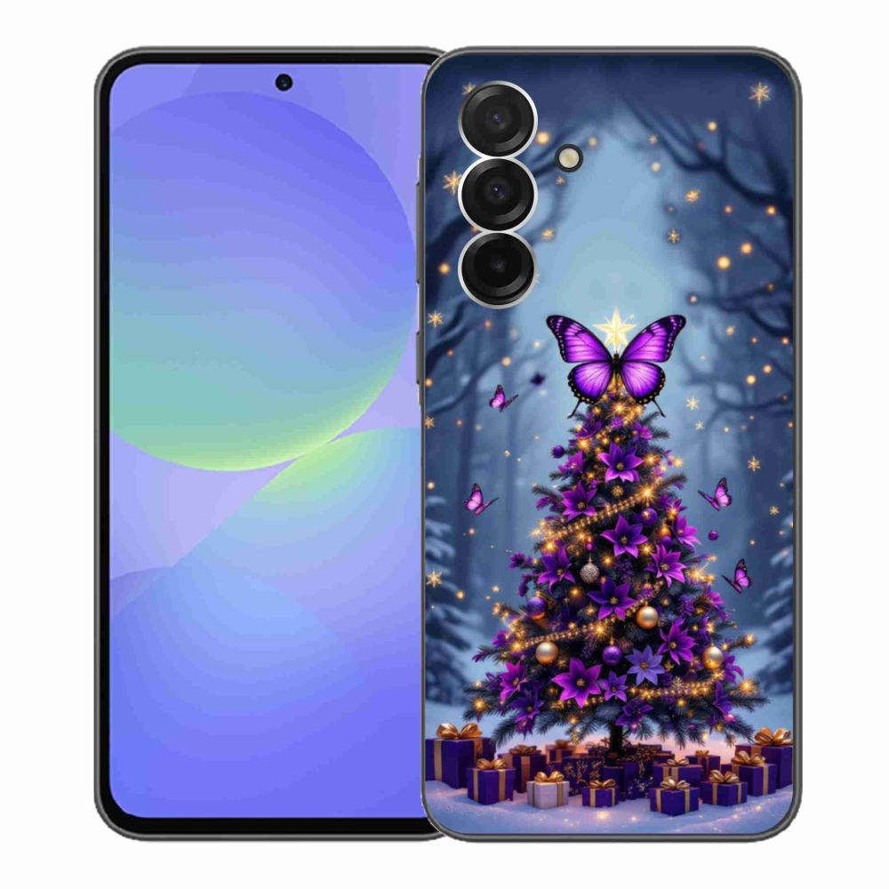 Gelový kryt mmCase na Samsung Galaxy A36 5G - motýlí vánoční stromek