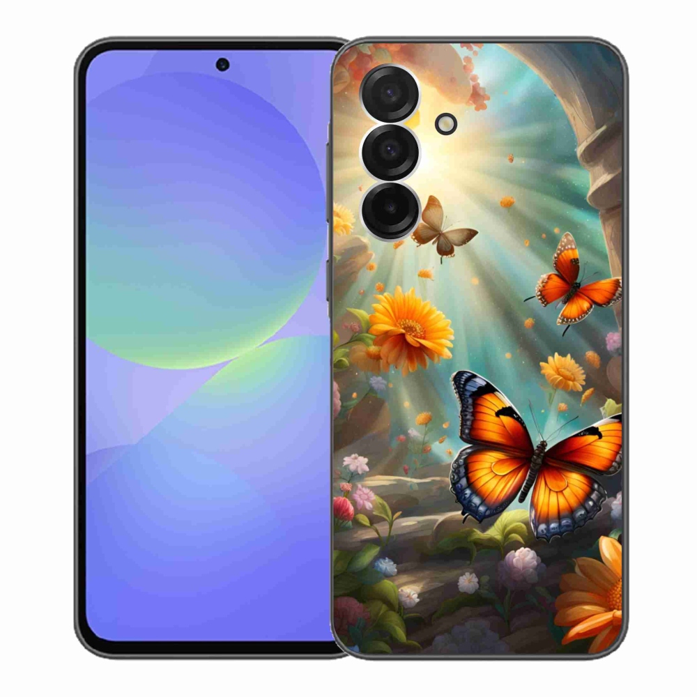 Gelový kryt mmCase na Samsung Galaxy A36 5G - motýlí zahrada 2