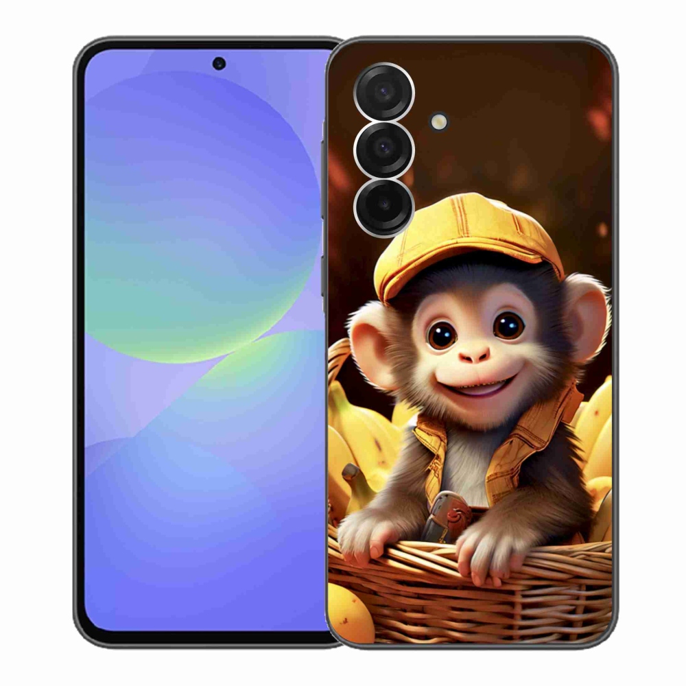 Gelový kryt mmCase na Samsung Galaxy A36 5G - opice v košíku