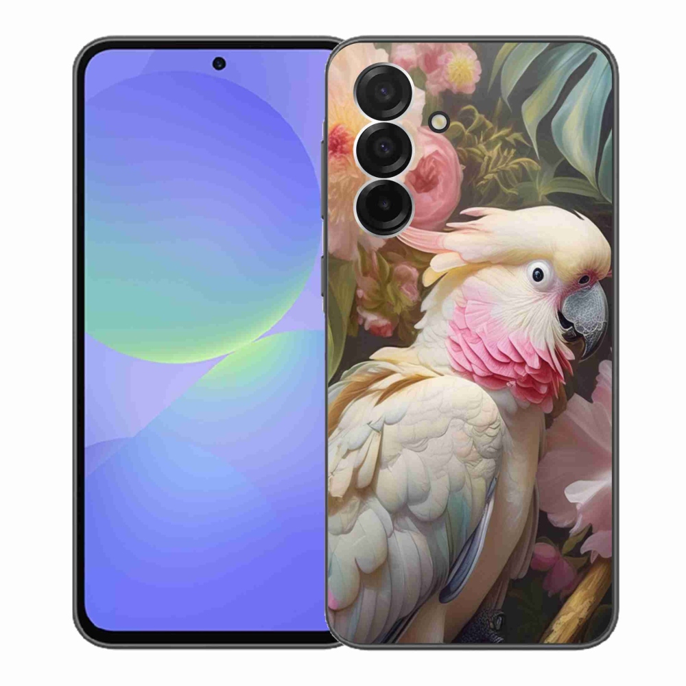 Gelový kryt mmCase na Samsung Galaxy A36 5G - papoušek kakadu růžový 2