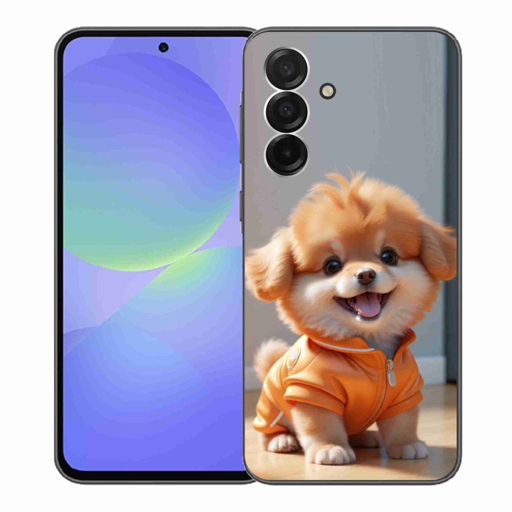 Gelový kryt mmCase na Samsung Galaxy A36 5G - roztomilý pomeranian v mikině