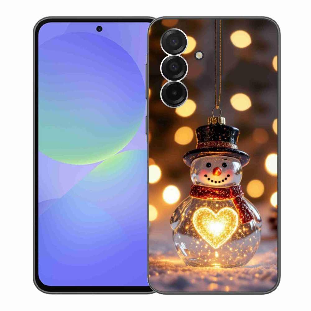 Gelový kryt mmCase na Samsung Galaxy A36 5G - svítící vánoční sněhulák