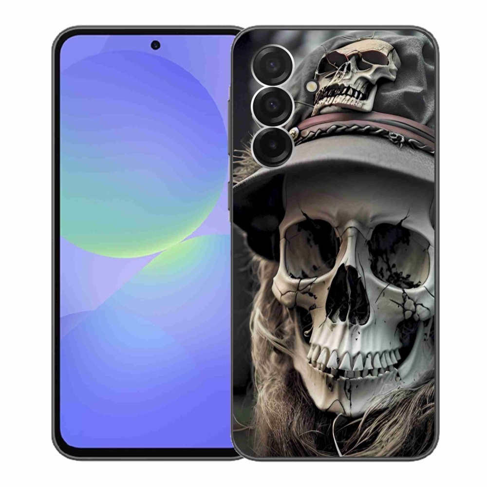Gelový kryt mmCase na Samsung Galaxy A36 5G - temná lebka