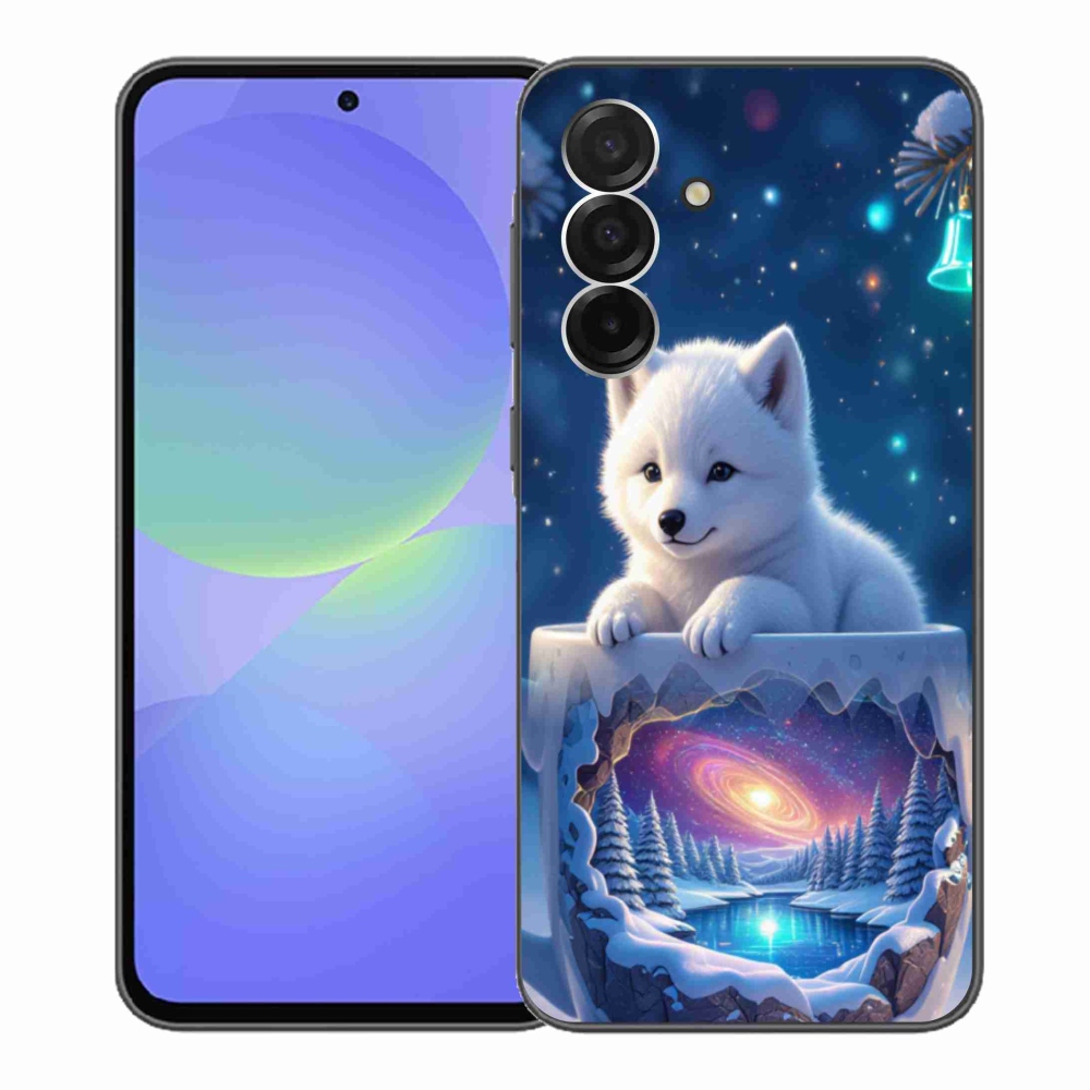 Gelový kryt mmCase na Samsung Galaxy A36 5G - vánoční štěně