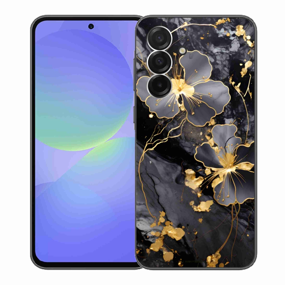 Gelový kryt mmCase na Samsung Galaxy A36 5G - zlaté květy