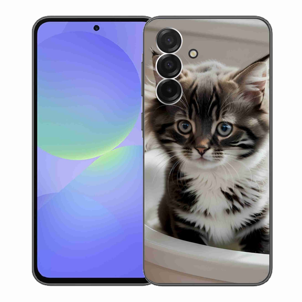 Gelový kryt mmCase na Samsung Galaxy A36 5G - zvědavé kotě