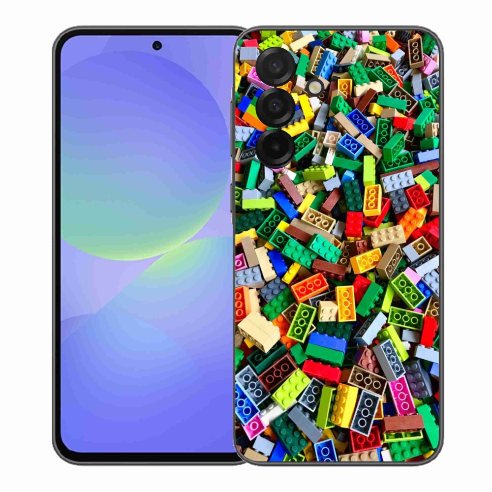 Gelový kryt mmCase na Samsung Galaxy A37 5G - barevné stavební kostky