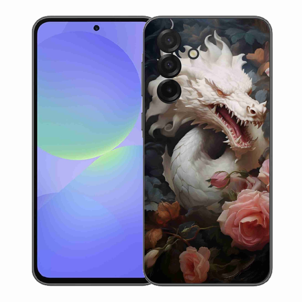 Gelový kryt mmCase na Samsung Galaxy A37 5G - bílý drak