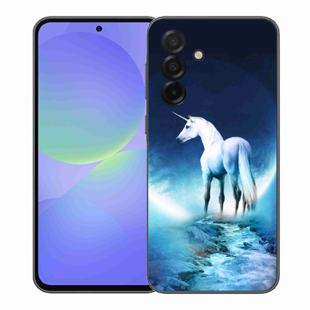 Gelový kryt mmCase na Samsung Galaxy A37 5G - bílý jednorožec