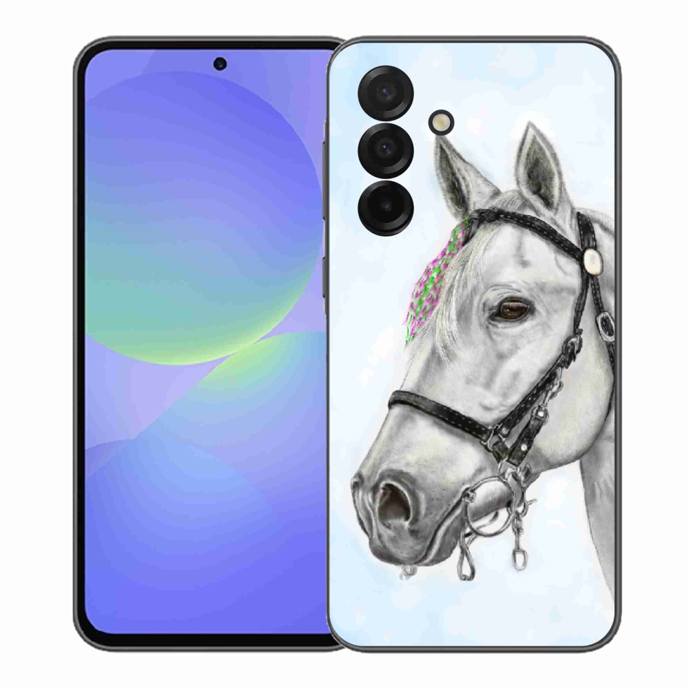 Gelový kryt mmCase na Samsung Galaxy A37 5G - bílý kůň 1