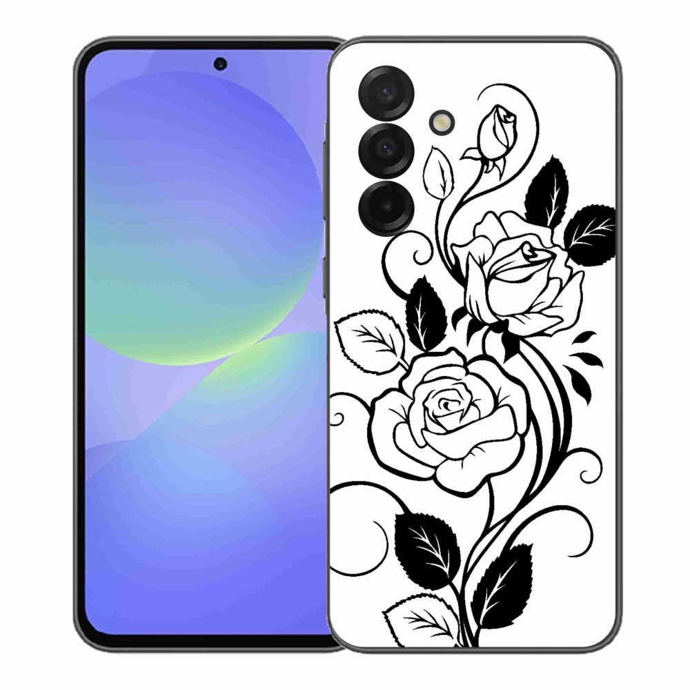 Gelový kryt mmCase na Samsung Galaxy A37 5G - černobílá růže