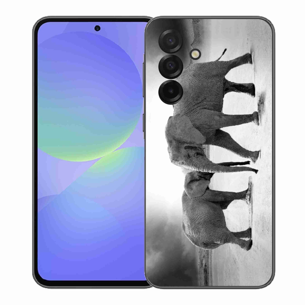 Gelový kryt mmCase na Samsung Galaxy A37 5G - černobílí sloni