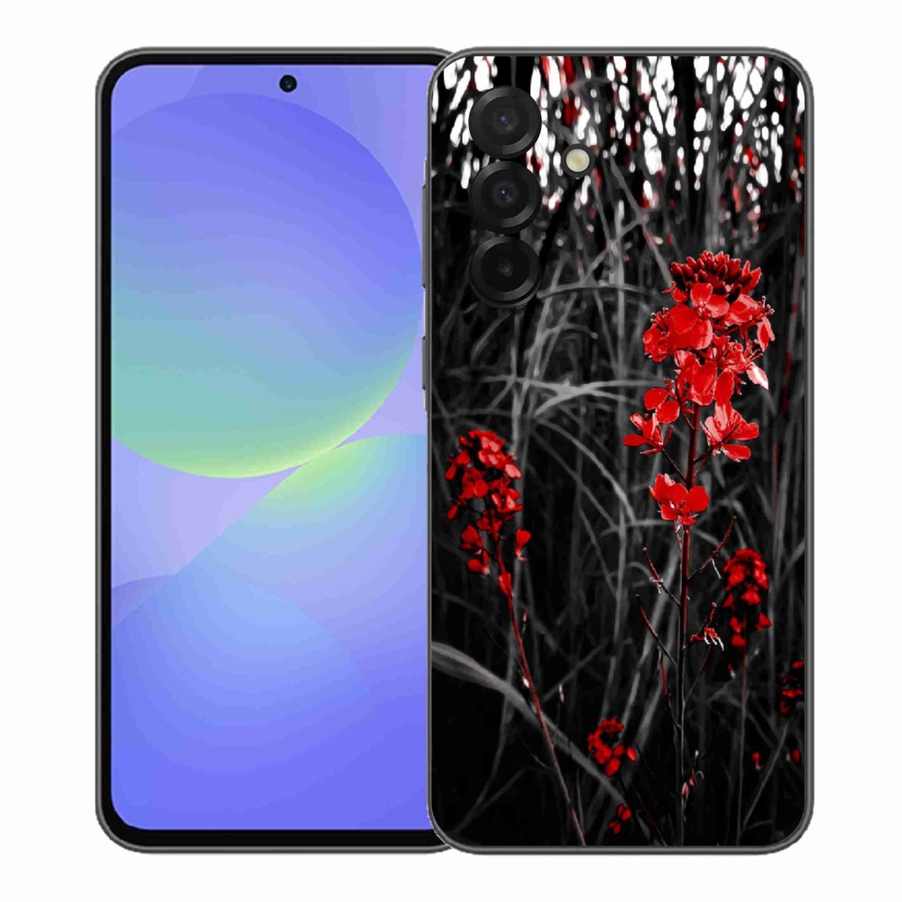 Gelový kryt mmCase na Samsung Galaxy A37 5G - červená rostlina