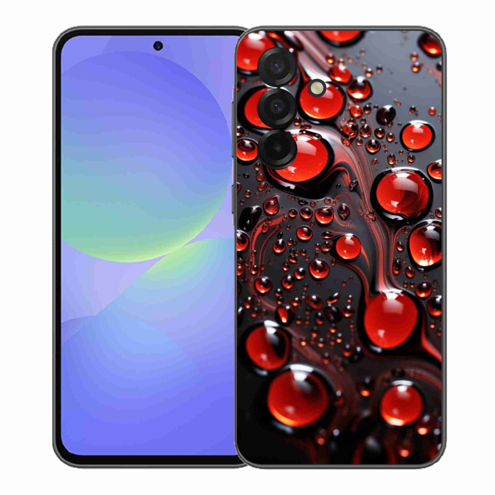 Gelový kryt mmCase na Samsung Galaxy A37 5G - červené kapky 2