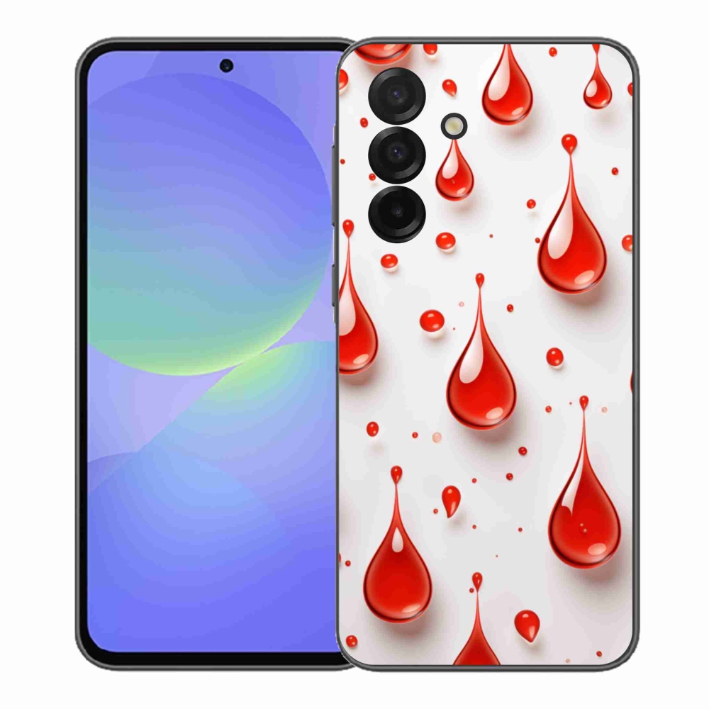 Gelový kryt mmCase na Samsung Galaxy A37 5G - červené kapky