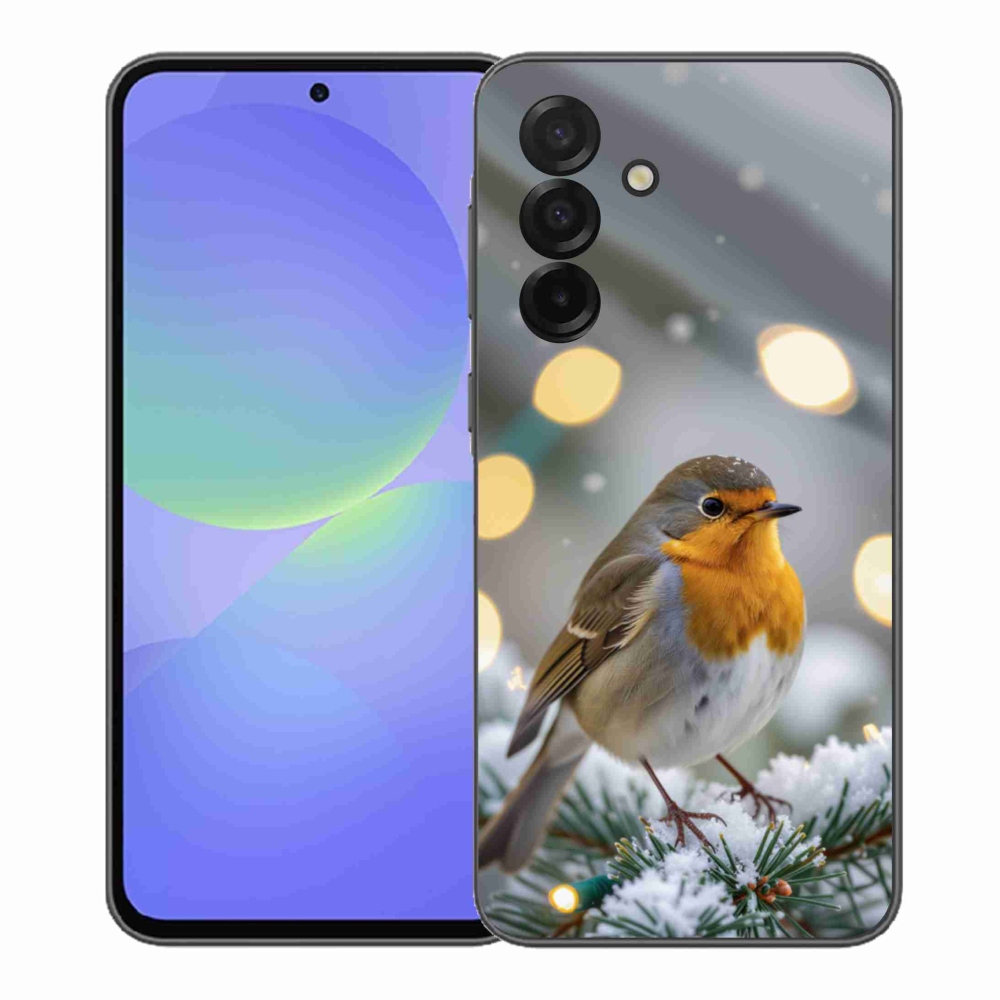 Gelový kryt mmCase na Samsung Galaxy A37 5G - červenka v zimě