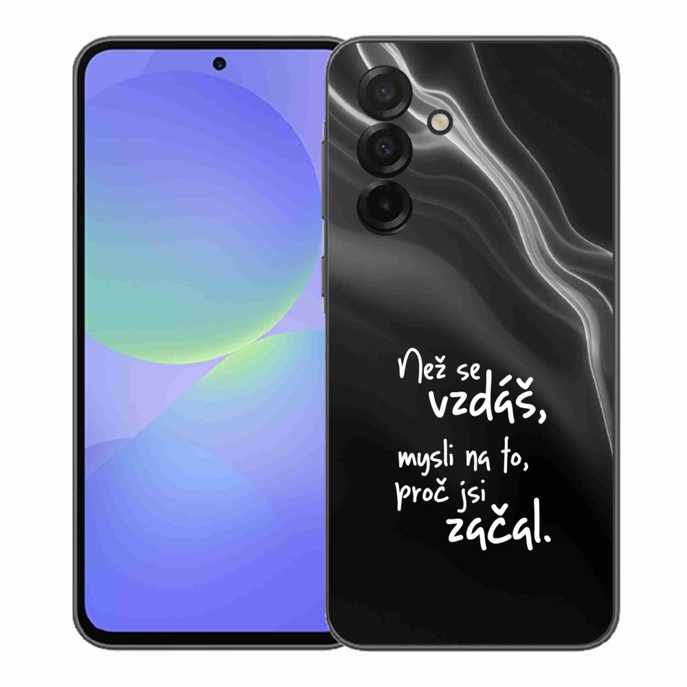 Gelový kryt mmCase na Samsung Galaxy A37 5G - citát 2 černé pozadí