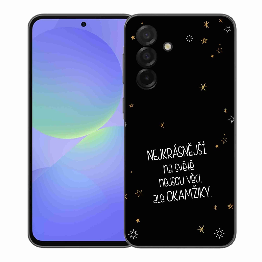 Gelový kryt mmCase na Samsung Galaxy A37 5G - citát 4 černé pozadí