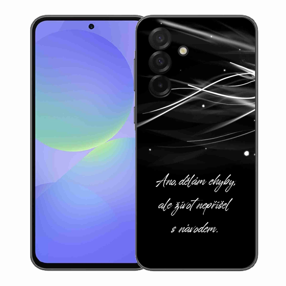 Gelový kryt mmCase na Samsung Galaxy A37 5G - citát černé pozadí