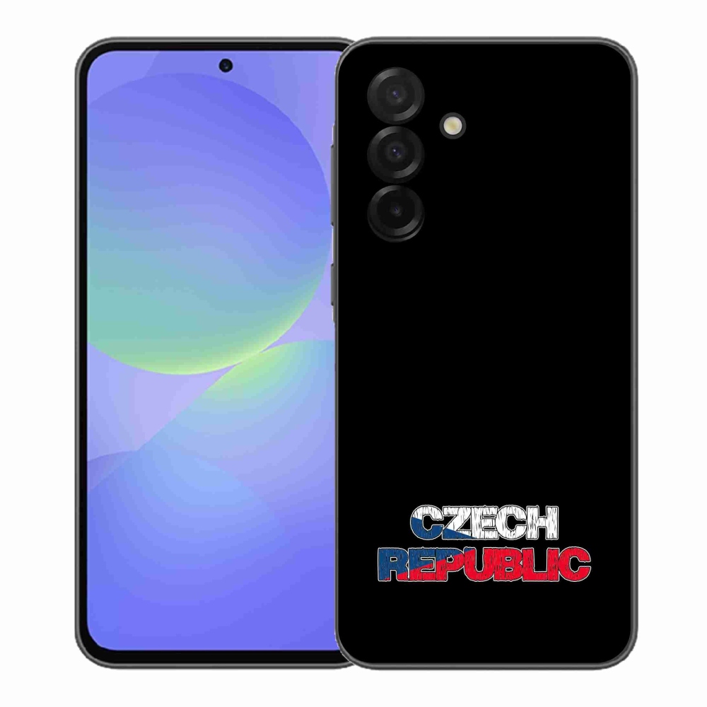 Gelový kryt mmCase na Samsung Galaxy A37 5G - Czech Republic černé pozadí