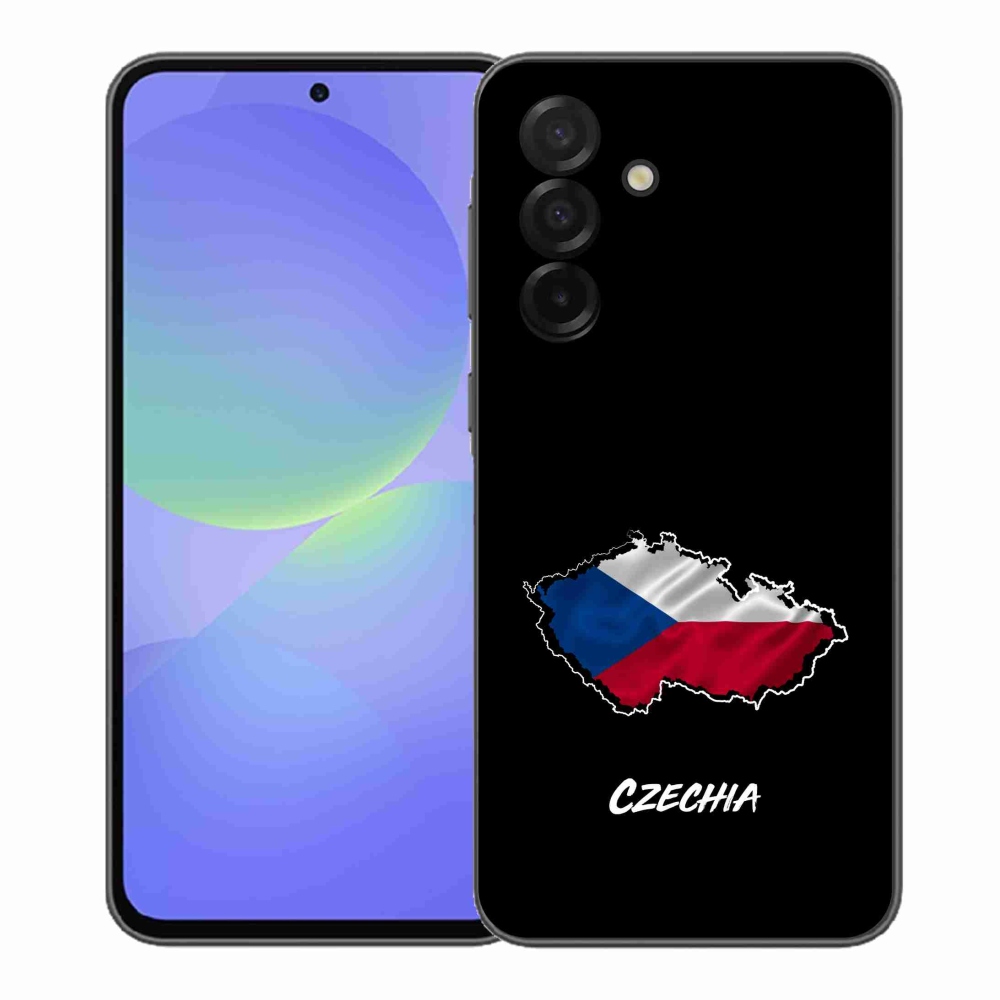 Gelový kryt mmCase na Samsung Galaxy A37 5G - Czechia černé pozadí