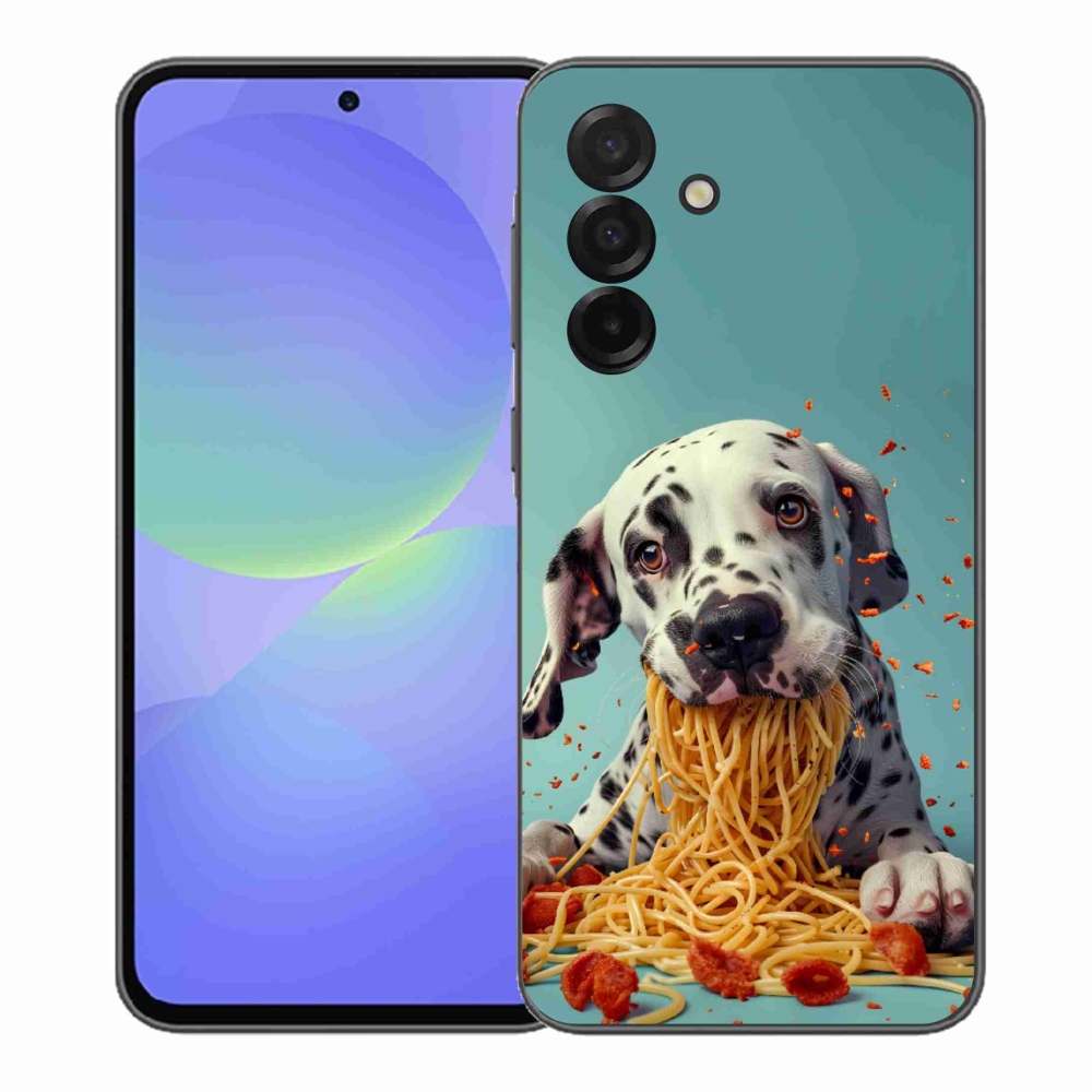 Gelový kryt mmCase na Samsung Galaxy A37 5G - dalmatin a špagety