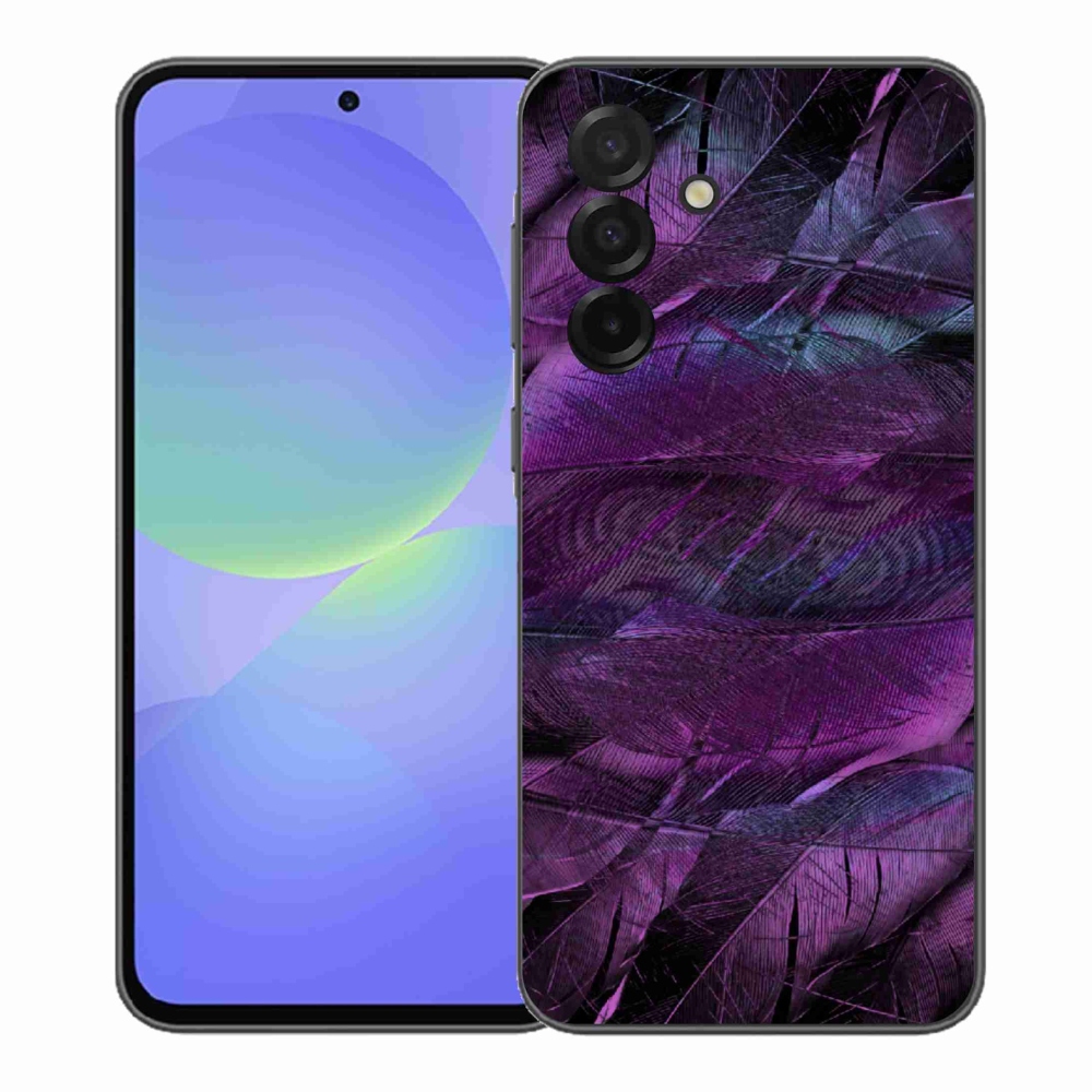 Gelový kryt mmCase na Samsung Galaxy A37 5G - fialová pírka