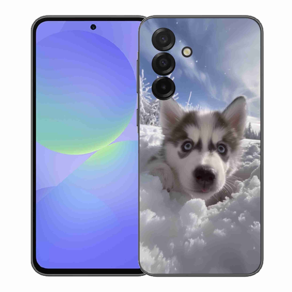Gelový kryt mmCase na Samsung Galaxy A37 5G - husky ve sněhu