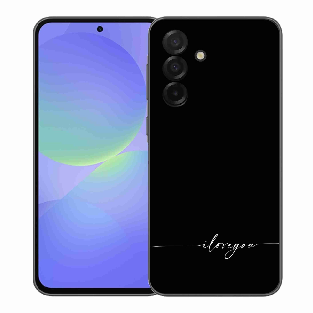 Gelový kryt mmCase na Samsung Galaxy A37 5G - I love you černé pozadí