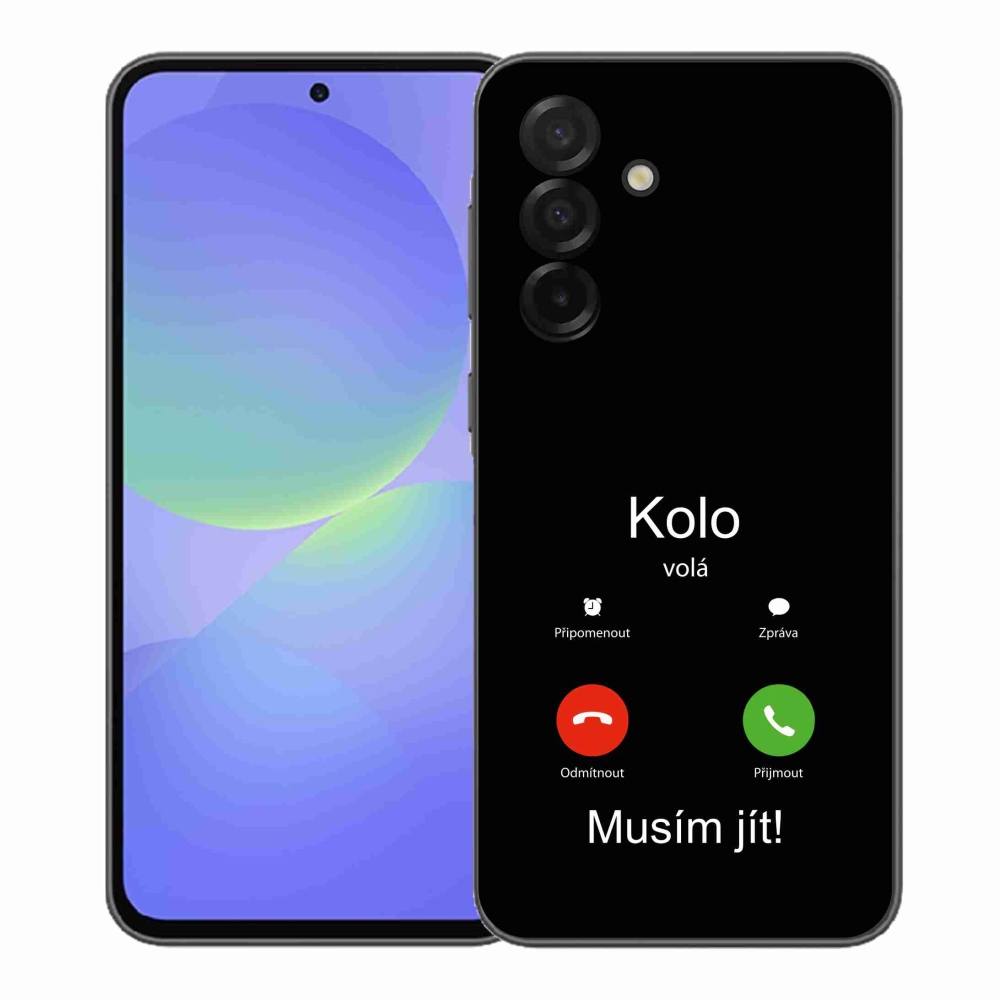 Gelový kryt mmCase na Samsung Galaxy A37 5G - kolo volá černé pozadí