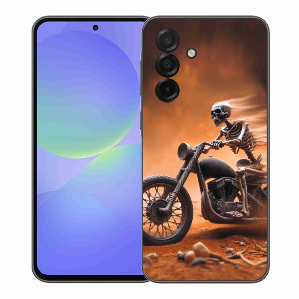 Gelový kryt mmCase na Samsung Galaxy A37 5G - kostra na motorce
