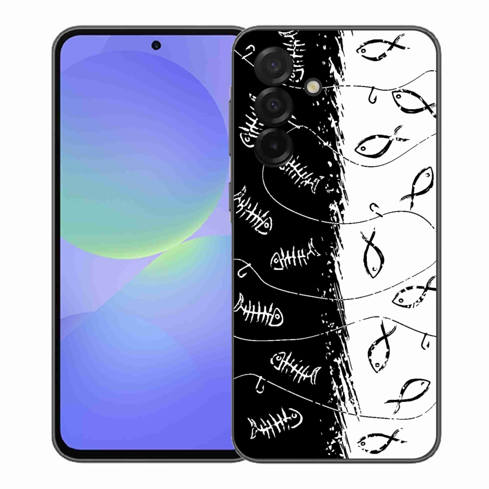 Gelový kryt mmCase na Samsung Galaxy A37 5G - kostry a rybky