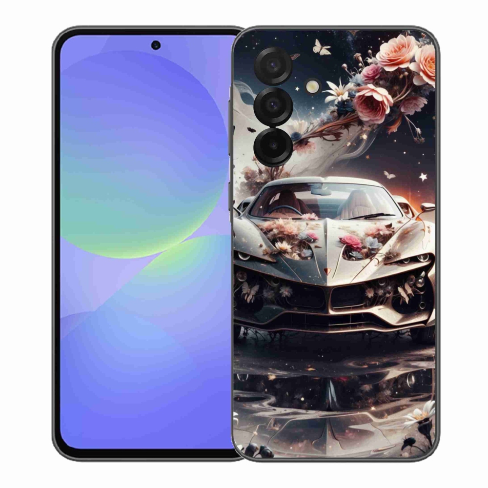 Gelový kryt mmCase na Samsung Galaxy A37 5G - květinový sportovní vůz